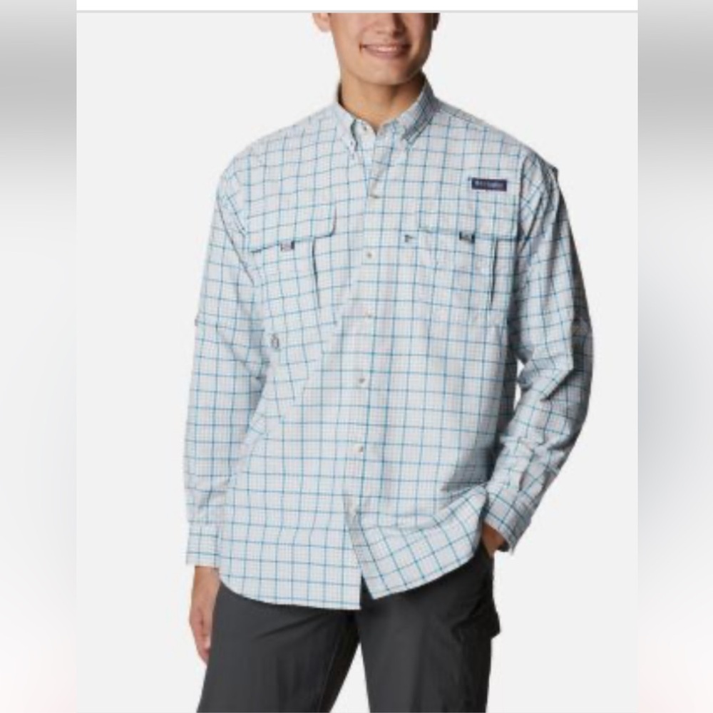 Columbia Men S PFG Super Bahama Long Sleeve Shirt- Sz XXl New